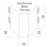 Kardiff Anti Slip Mini 1/2 Mata samochodowa na połowę tylnego fotela czarna