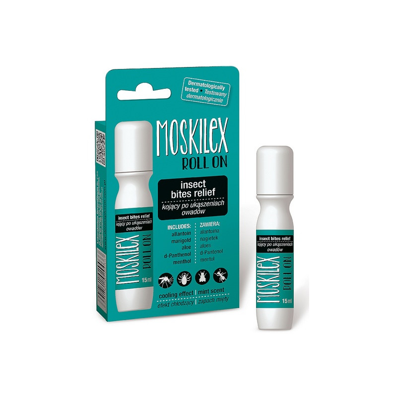 DermaPharm Moskilex Roll on 15ml - dla ludzi kojący po ukąszeniach owadów