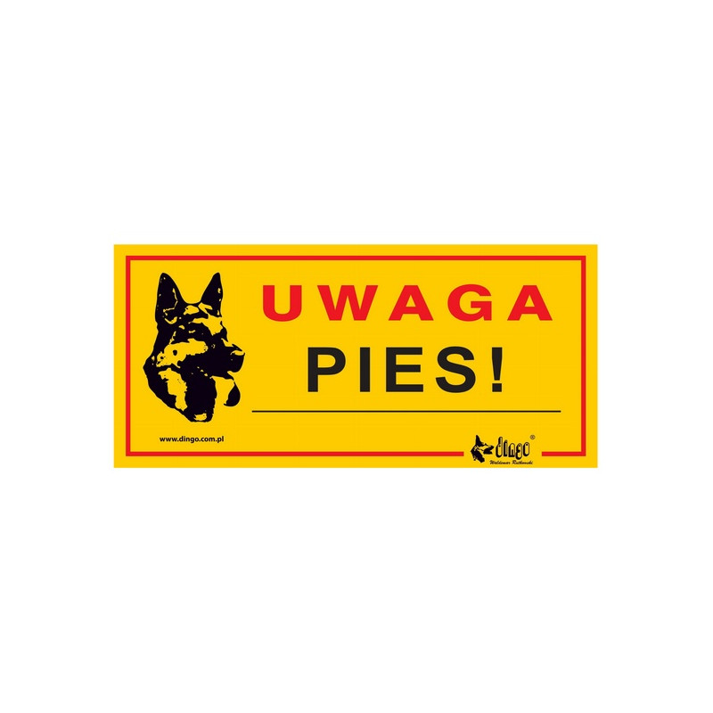 Dingo Tabliczka ostrzegawcza "Uwaga pies!"