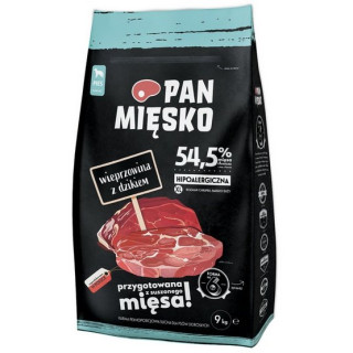 Pan Mięsko Karma sucha dla psa - wieprzowina i dzik chrupki XL 9kg