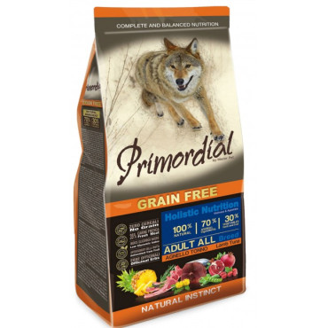 Primordial Dog Grain Free Adult Tuna & Lamb 12kg