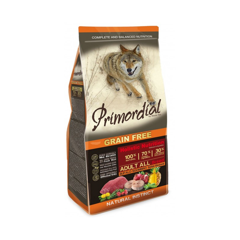 Primordial Dog Grain Free Adult Buffalo & Mackerel 12kg