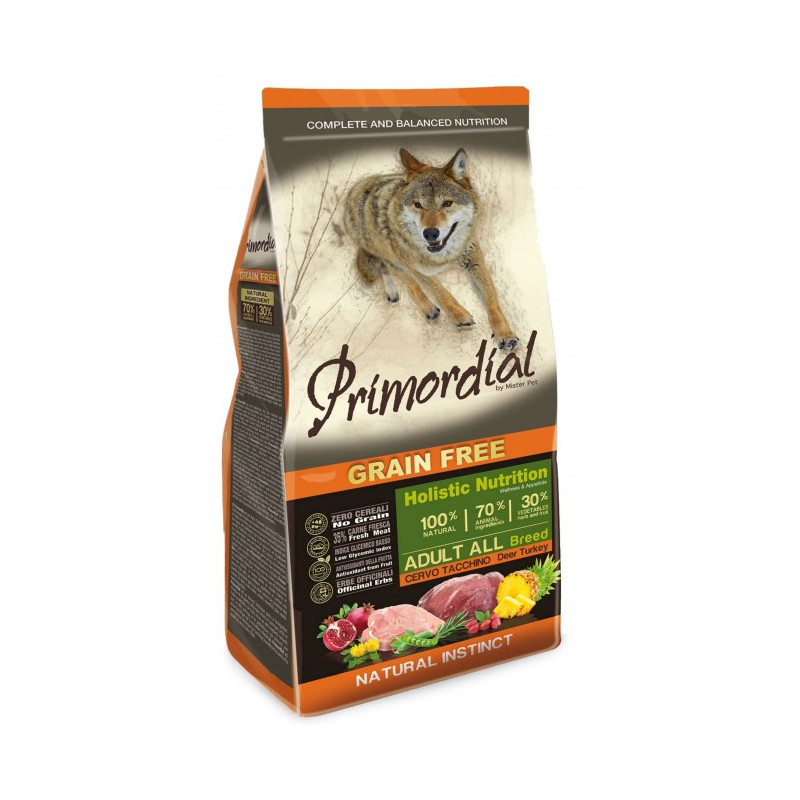 Primordial Dog Grain Free Adult Deer & Turkey 12kg