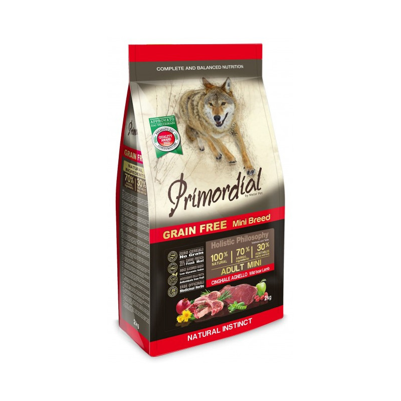 Primordial Dog Grain Free Mini Adult Wild Boar & Lamb 2kg