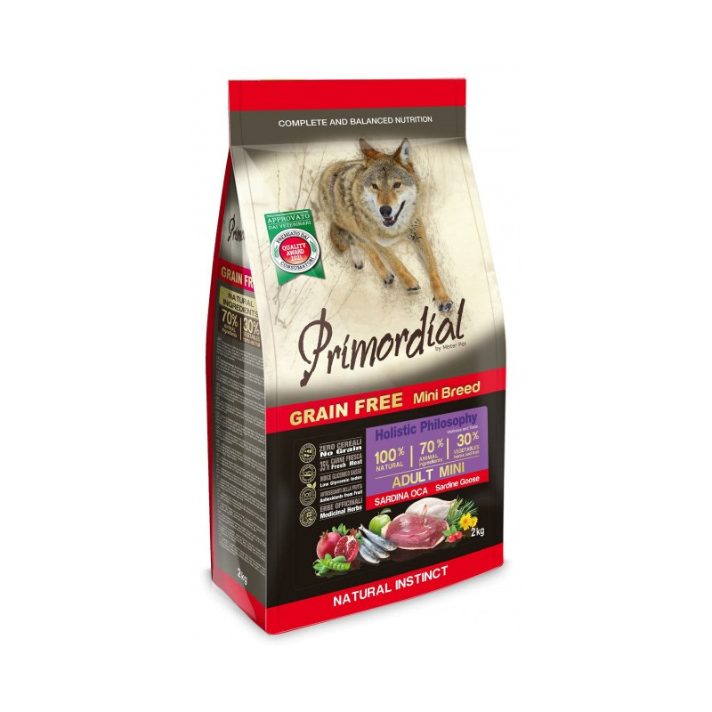 Primordial Dog Grain Free Mini Adult Sardine & Goose 2kg