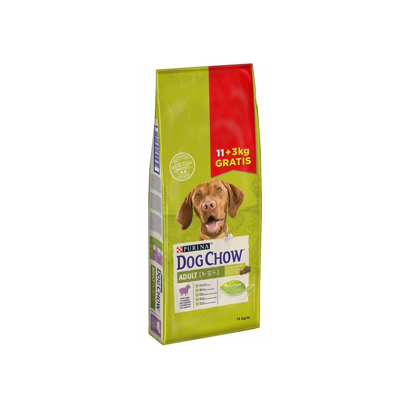 Purina Dog Chow Adult Jagnięcina 14kg (11+3kg gratis)