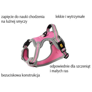 Dingo Szelki bezuciskowe Dynamic Junior XS różowe