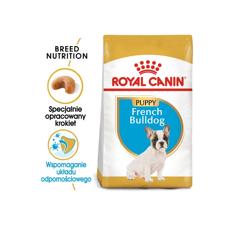 Royal Canin French Bulldog Puppy karma sucha dla szczeniąt do 12 miesiąca, rasy buldog francuski 1kg